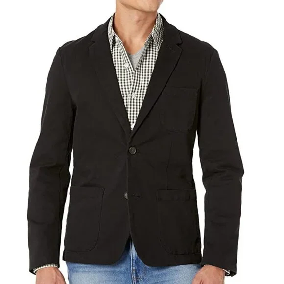 Goodthreads Blazer Men's Size XXL Black Slim-Fit Stretch Twill Academia NWT